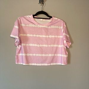 Lavender white Romwe Crop Top L cool Sexy Fun ComfortSuper cute, good Condition